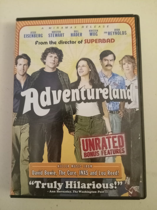 Adventureland, DVD Movie, Jesse Eisenberg Widescreen, Rated R, USED