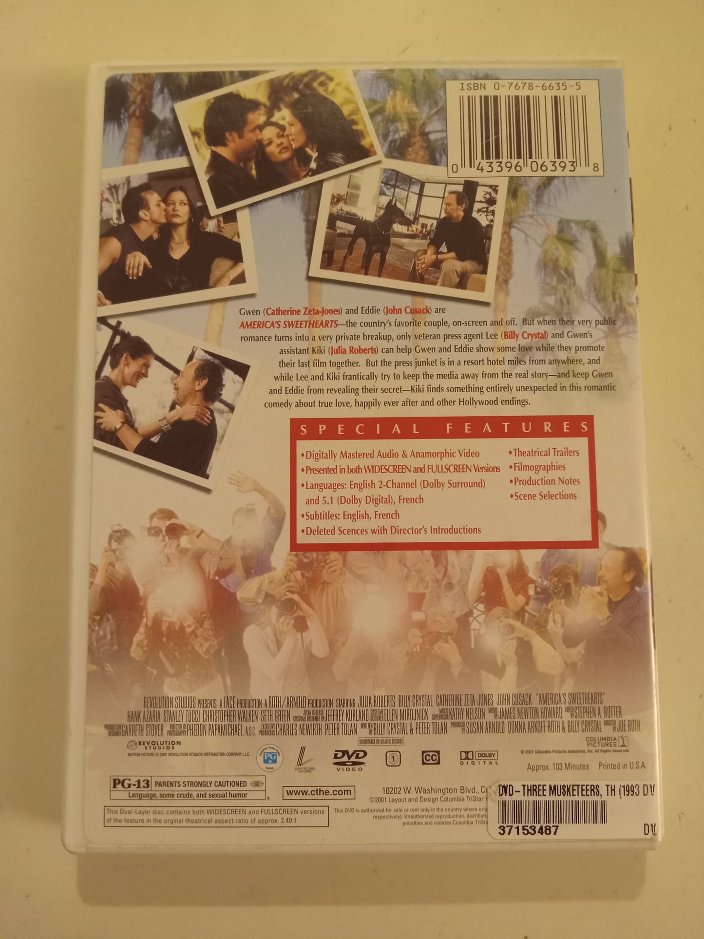 America's Sweethearts, DVD Movie, Widescreen, Fullscreen, Rated PG-13, USED