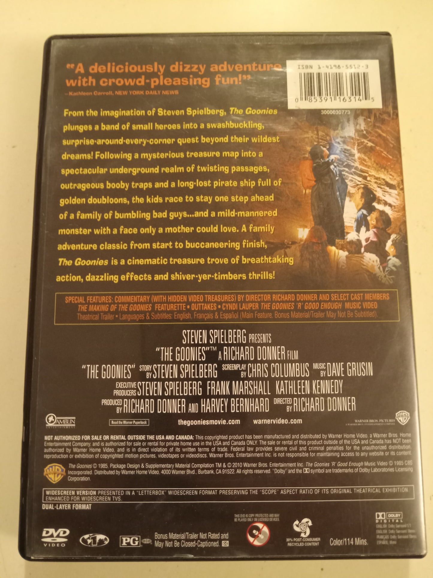 The Goonies, DVD Movie, Widescreen, Rated PG, NEW/USED
