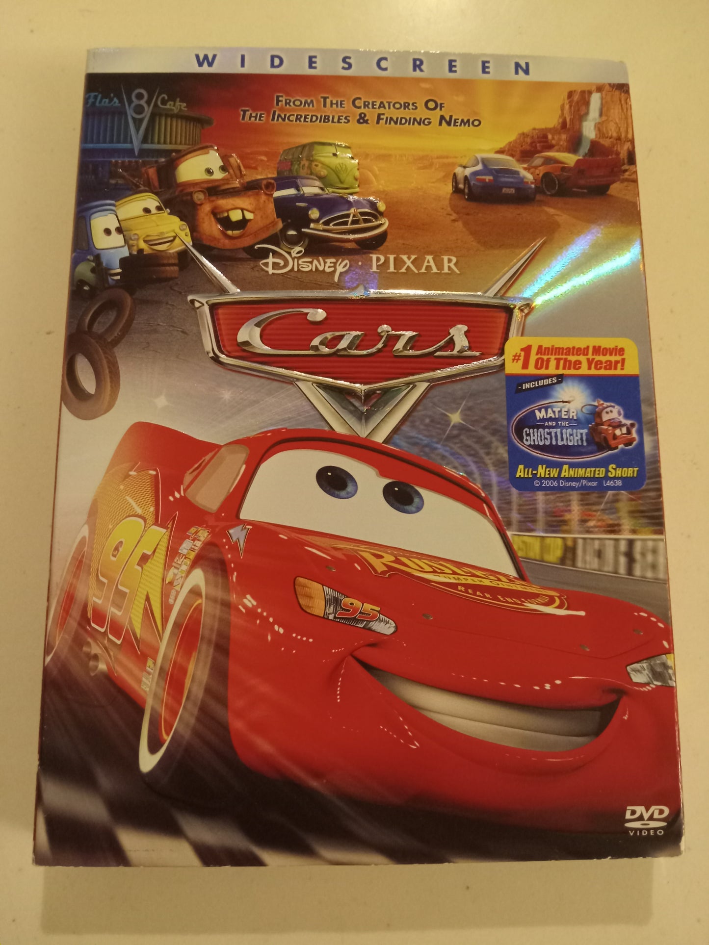 Cars, Pixar Animated DVD Movie, Fullscreen/Widescreen, Rated G, USED