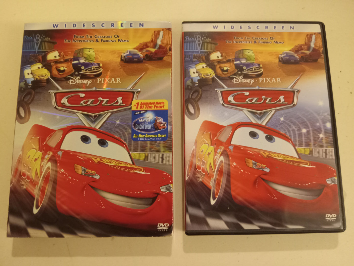 Cars, Pixar Animated DVD Movie, Fullscreen/Widescreen, Rated G, USED