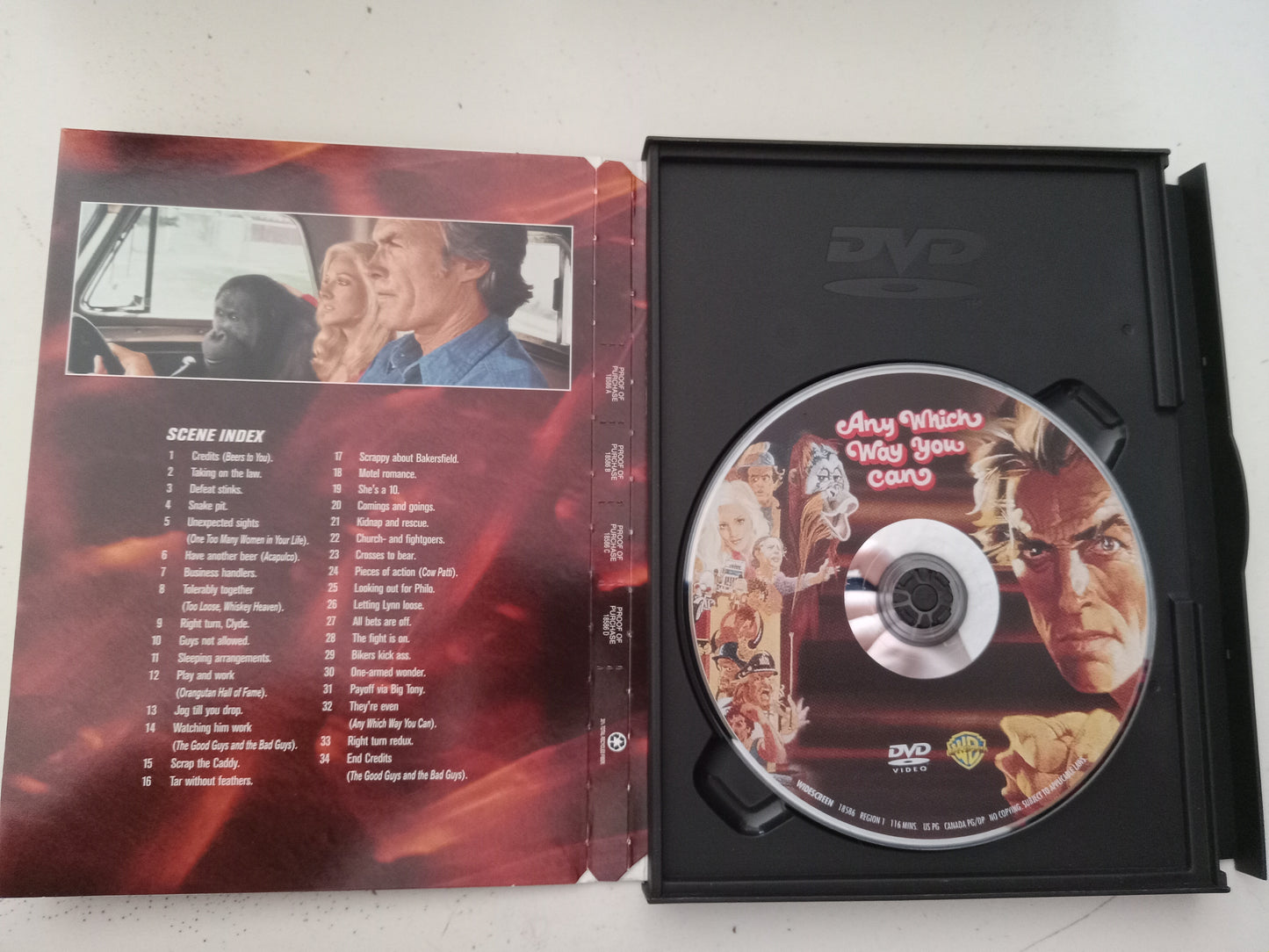 Any Which Way You Can, Clint Eastwood DVD Movie, Widescreen, Rated PG, USED