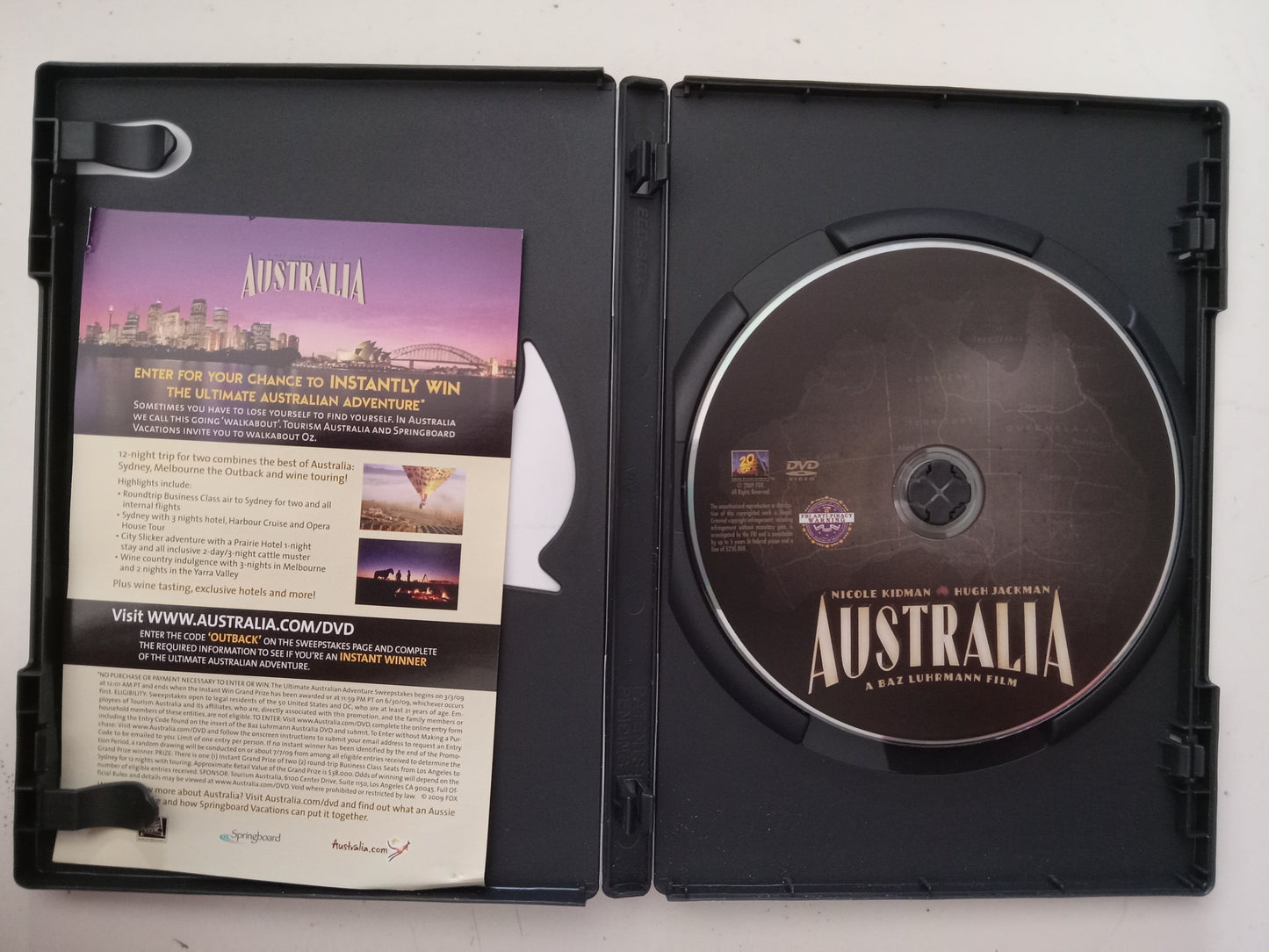 Australia, DVD Movie, Nicole Kidman Widescreen, Rated PG-13, USED