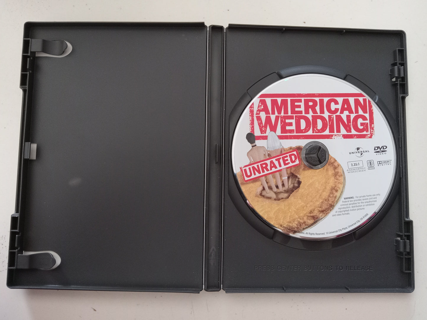 American Wedding, Extended Party Ed. DVD Movie, Jason Biggs Fullscreen/Widescreen, Rated R, Not Rated, USED