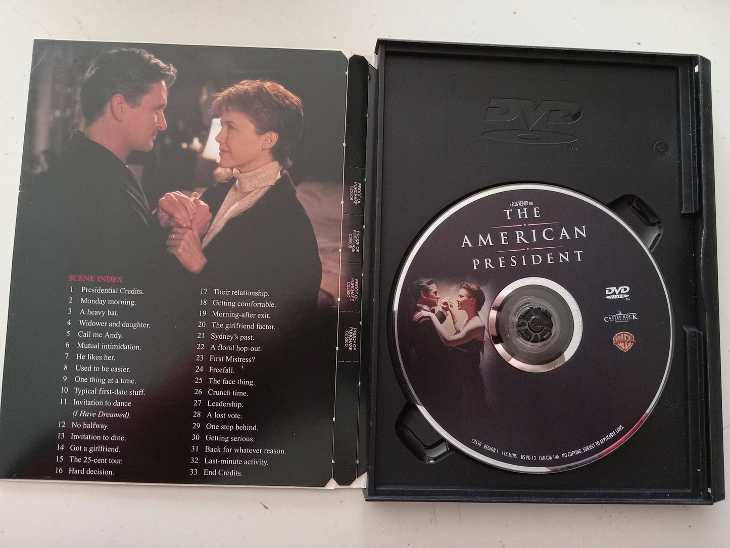 The American President, DVD Movie, Michael Douglas Widescreen, Rated PG-13, USED