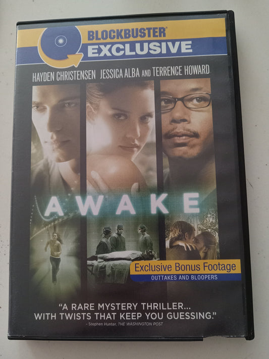 Awake, DVD Movie, Jessica Alba Widescreen, Rated R, USED