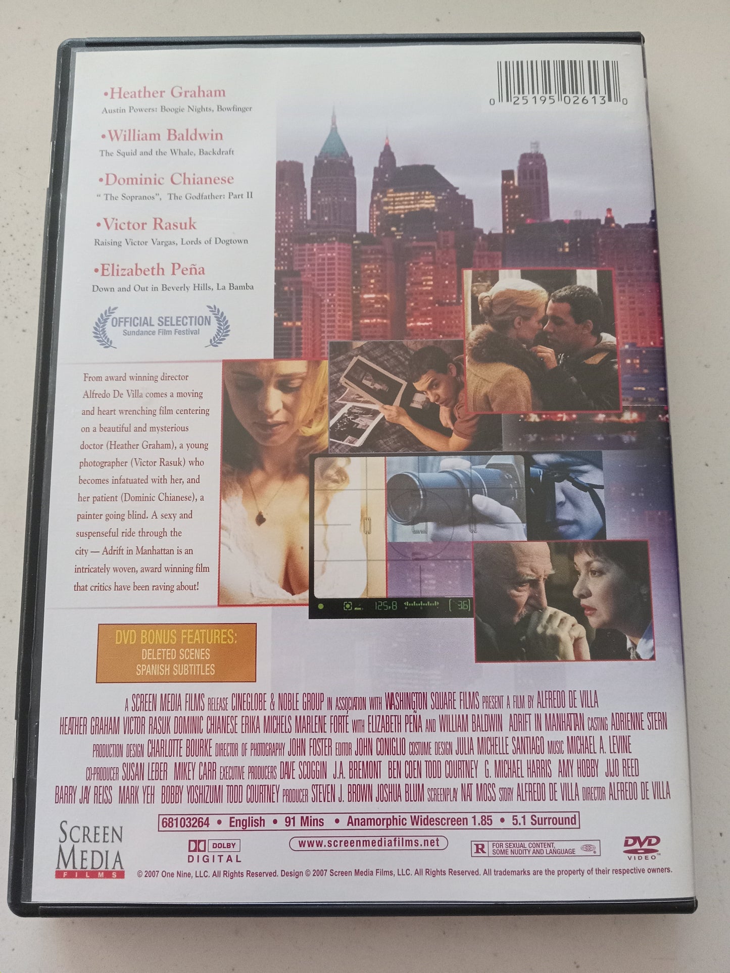 Adrift In Manhattan, DVD Movie, Heather Graham Widescreen, Rated R, USED