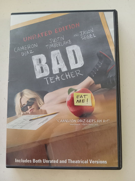 Bad Teacher, DVD Movie, Cameron Diaz Widescreen, Not-Rated, Rated R, USED