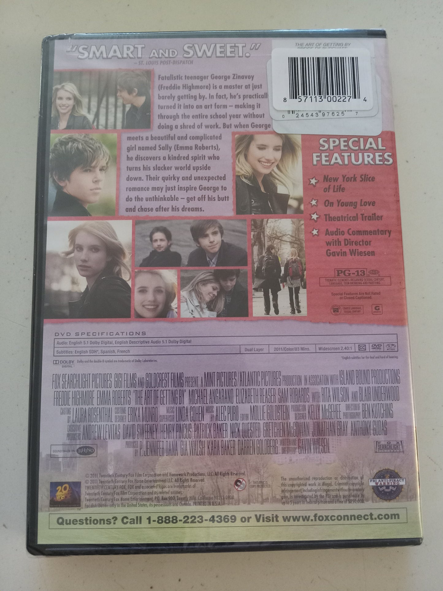 The Art Of Getting By, DVD Movie, Emma Roberts Widescreen, Rated PG-13, Rare NEW