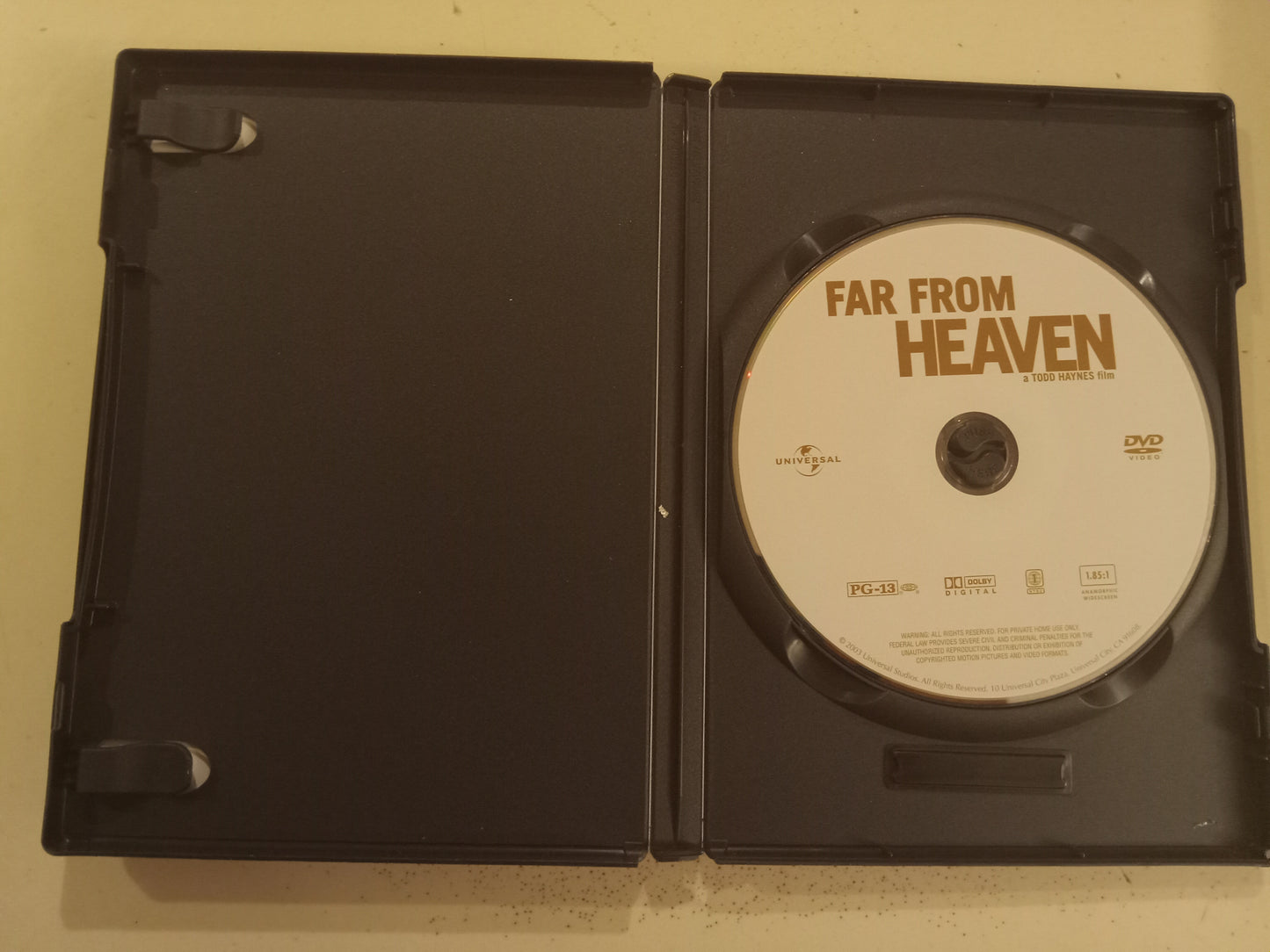 Far From Heaven, DVD Movie, Dennis Quaid Widescreen, Rated PG-13, USED
