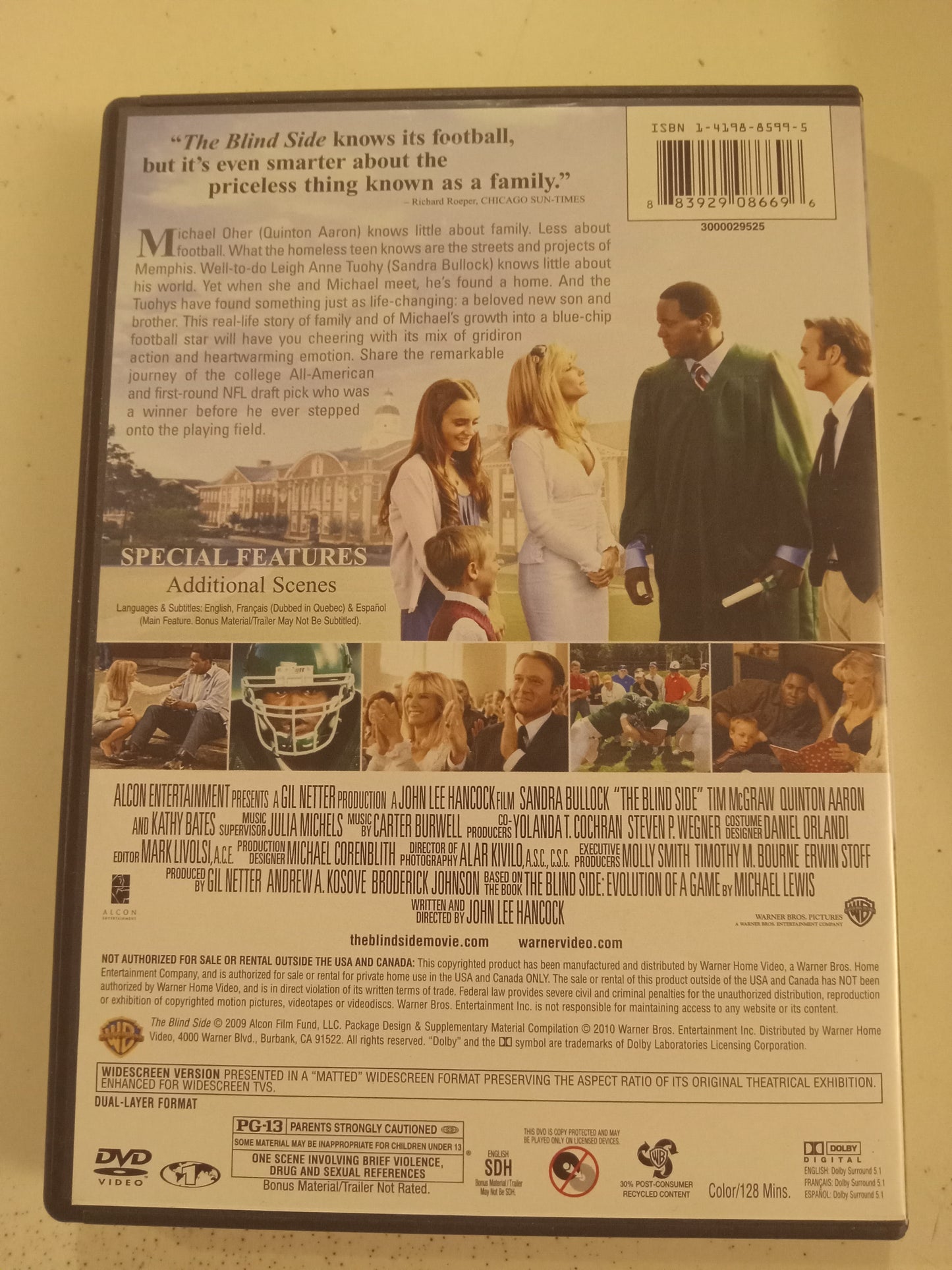 The Blind Side, DVD Movie, Sandra Bullock Widescreen, Rated PG-13, NEW/USED