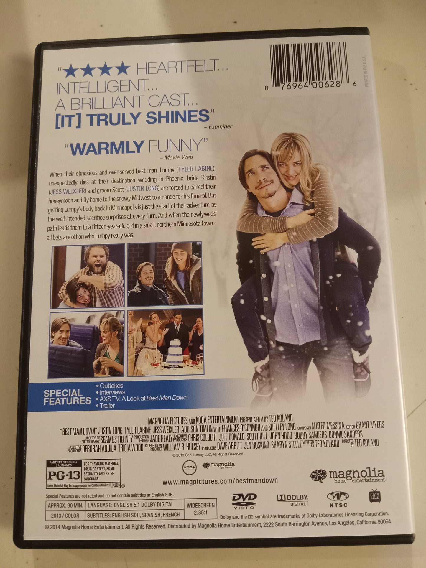 Best Man Down, DVD Movie, Justin Long Widescreen, Rated PG-13, USED