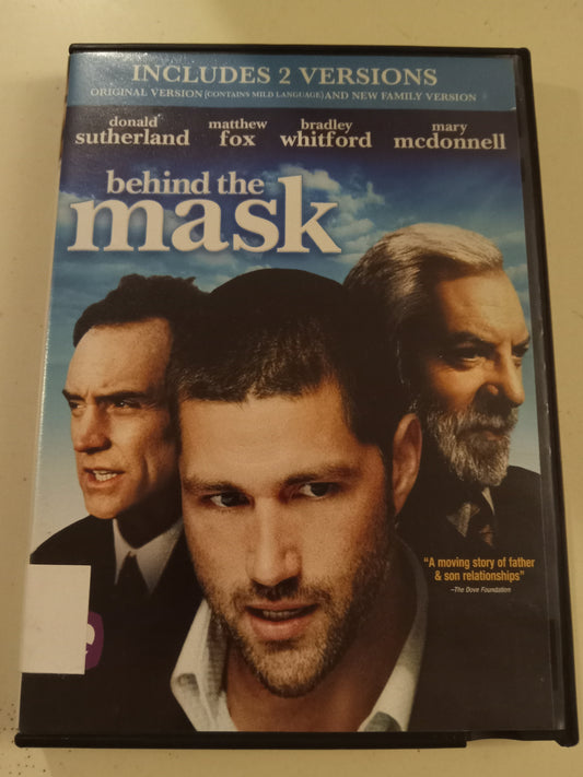 Behind The Mask, DVD Movie, Donald Sutherland Fullscreen, Not Rated, USED