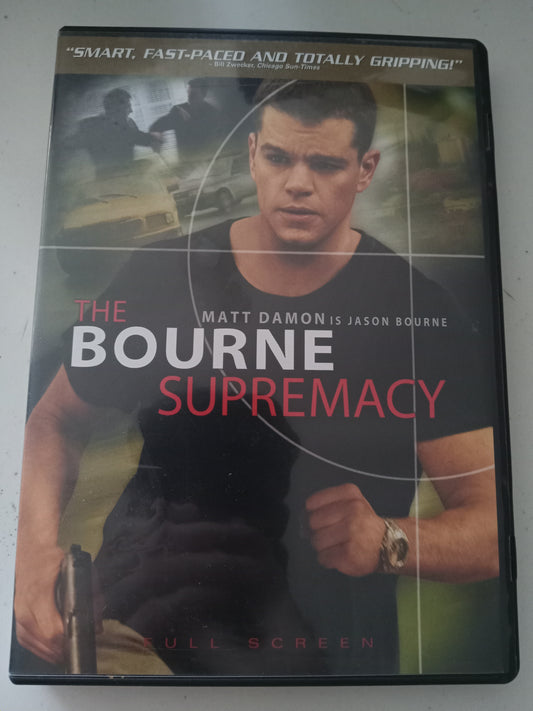 The Bourne Supremacy, DVD Movie, Matt Damon Fullscreen, Rated PG-13, USED
