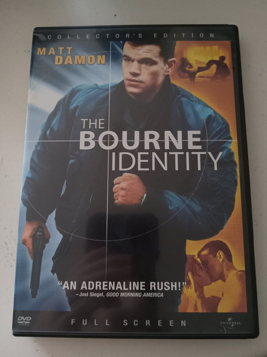 The Bourne Identity, DVD Movie, Matt Damon Fullscreen, Rated PG-13, USED