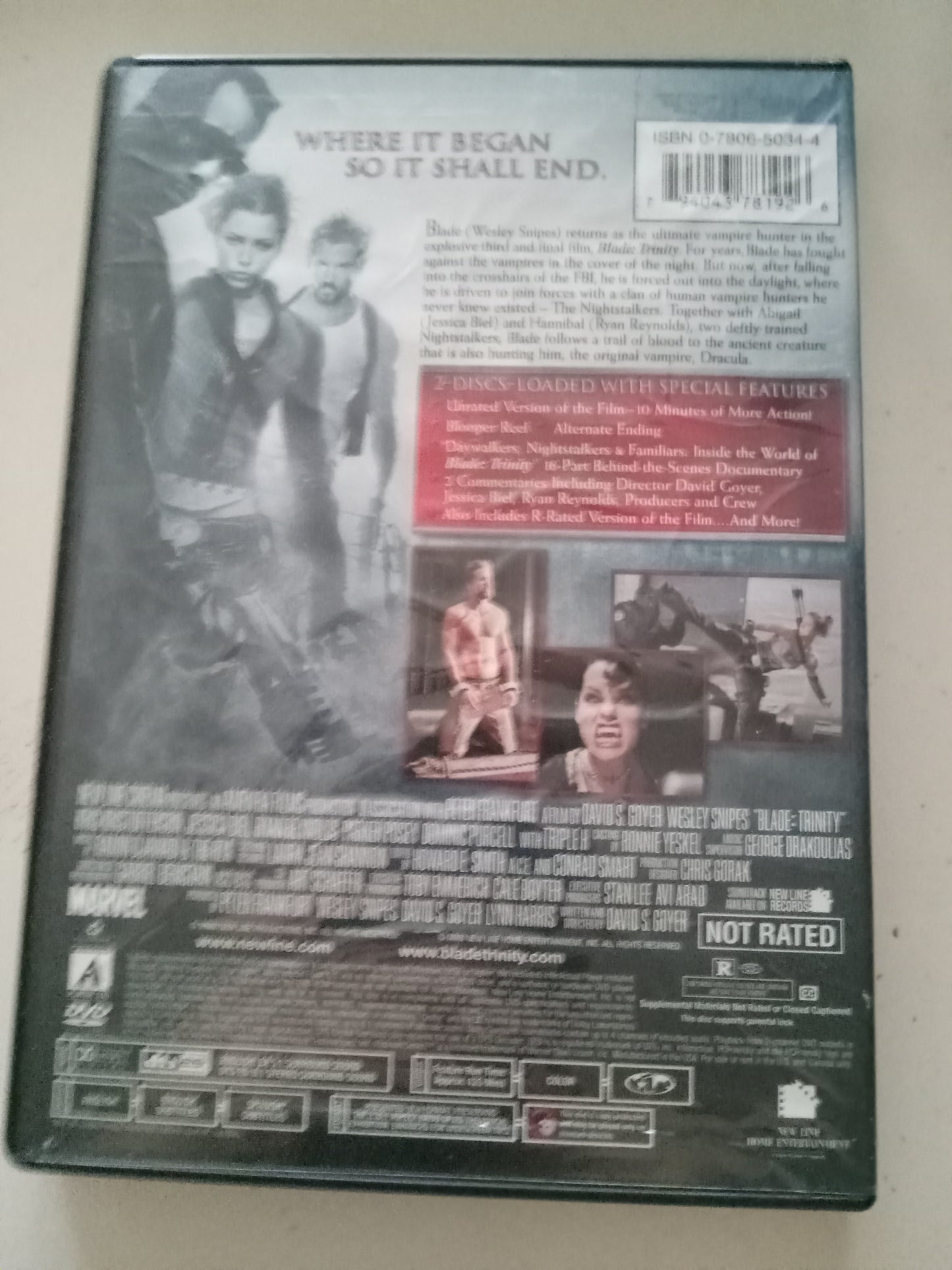 Blade Trinity, DVD Movie, Wesley Snipes Widescreen, Not Rated, USED
