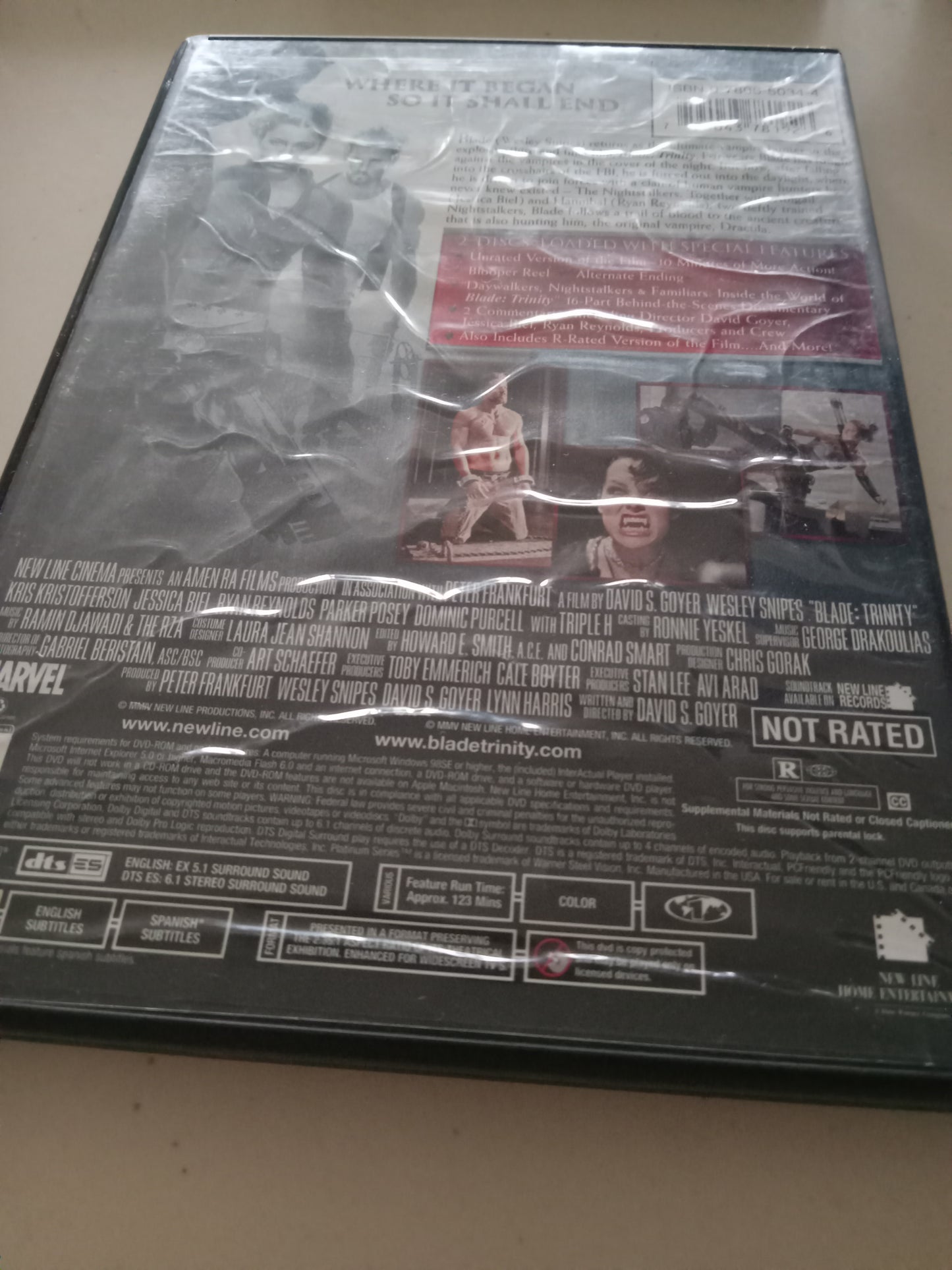 Blade Trinity, DVD Movie, Wesley Snipes Widescreen, Not Rated, USED