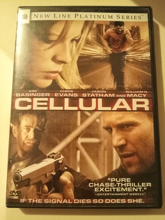 Cellular, DVD Movie, Kim Basinger Widescreen, Rated PG-13, USED