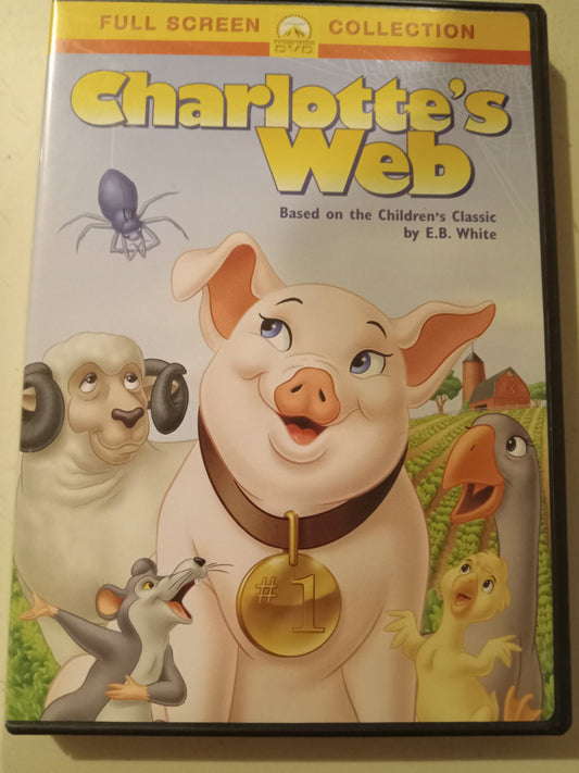 Charlottes Web, 1973 Animated, DVD Movie, Fullscreen/Widescreen, Rated G, USED