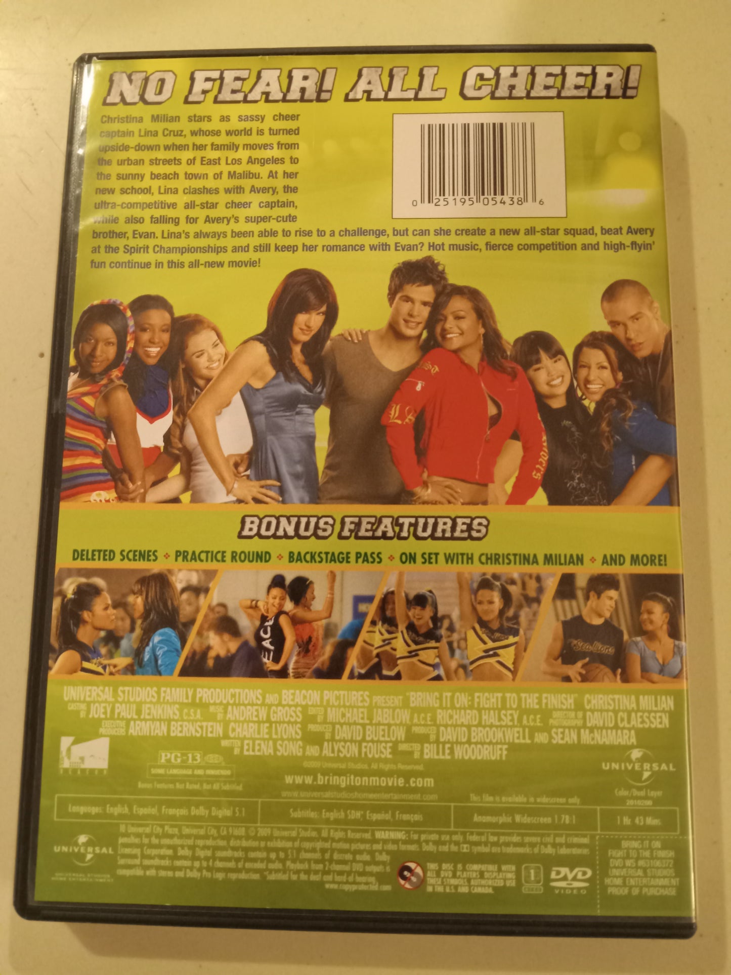 Bring It On, Fight To The Finish, DVD Movie, Christina Milian Widescreen, Rated PG-13, USED