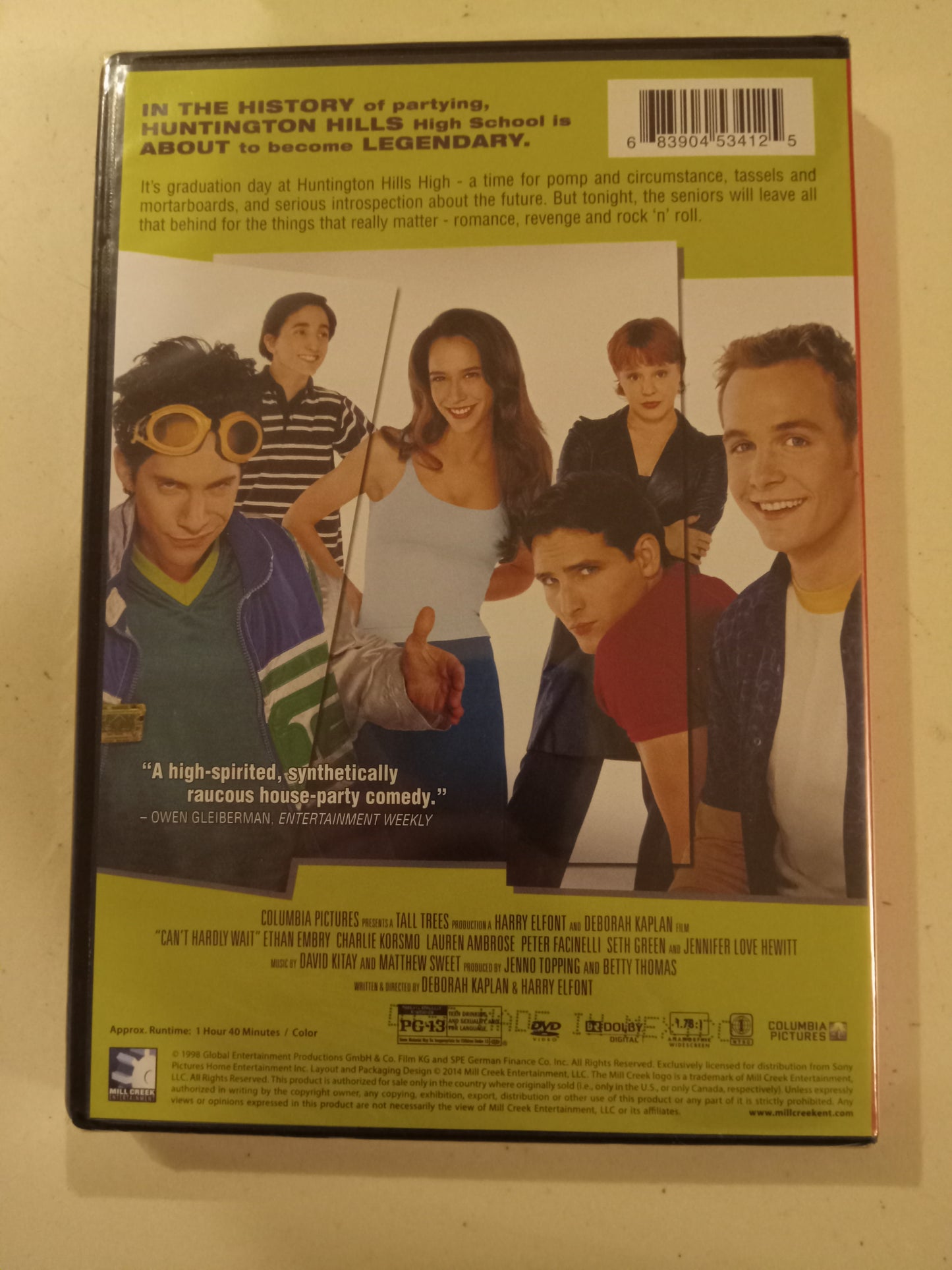 Can't Hardly Wait, DVD Movie, Jennifer Love Hewitt Widescreen, Rated PG-13, NEW