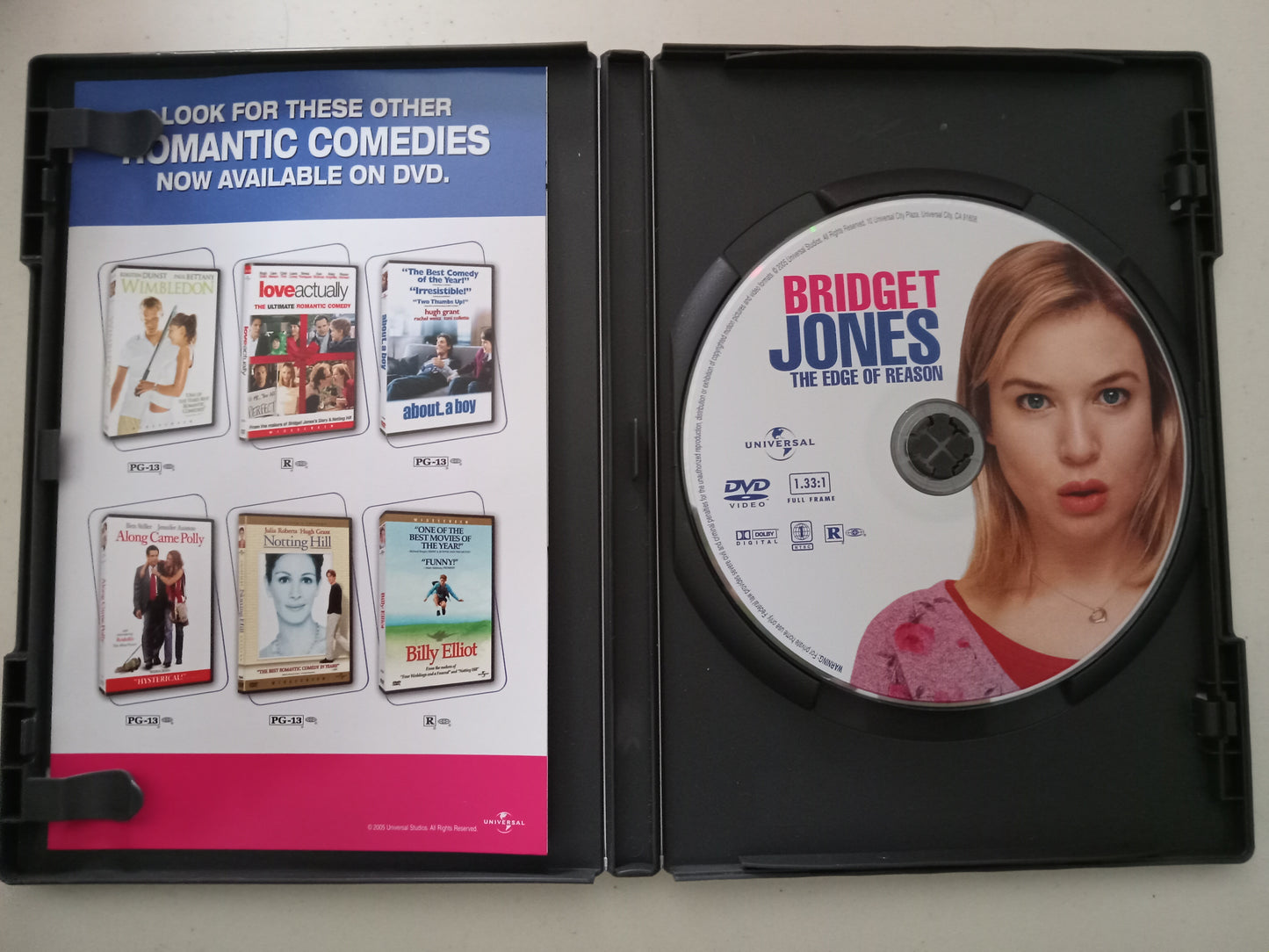 Bridget Jones The Edge Of Reason, DVD Movie, Hugh Grant Fullscreen, Rated R, USED