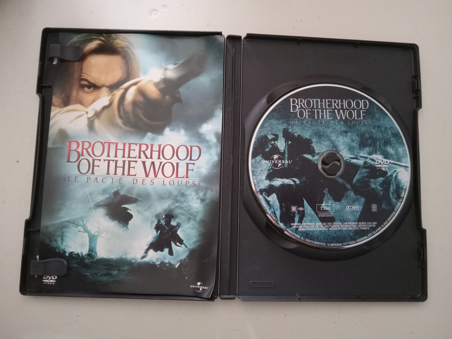 Brotherhood Of The Wolf, DVD Movie, Vincent Cassel Widescreen, Rated R, USED