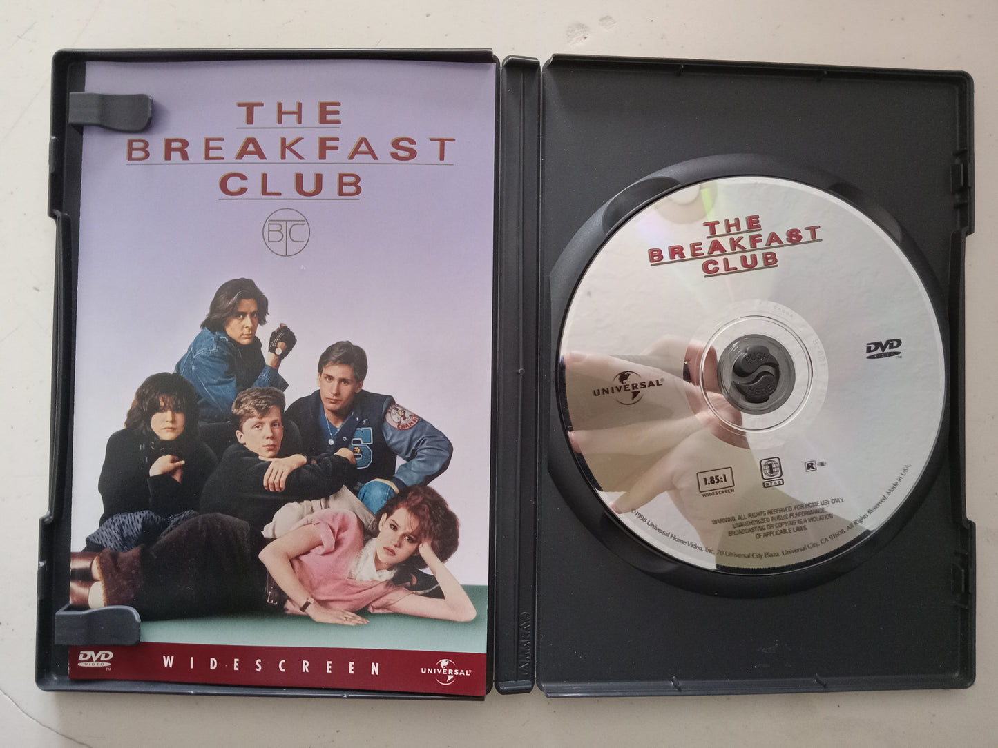 The Breakfast Club, DVD Movie, Molly Ringwald Widescreen, Rated R, USED
