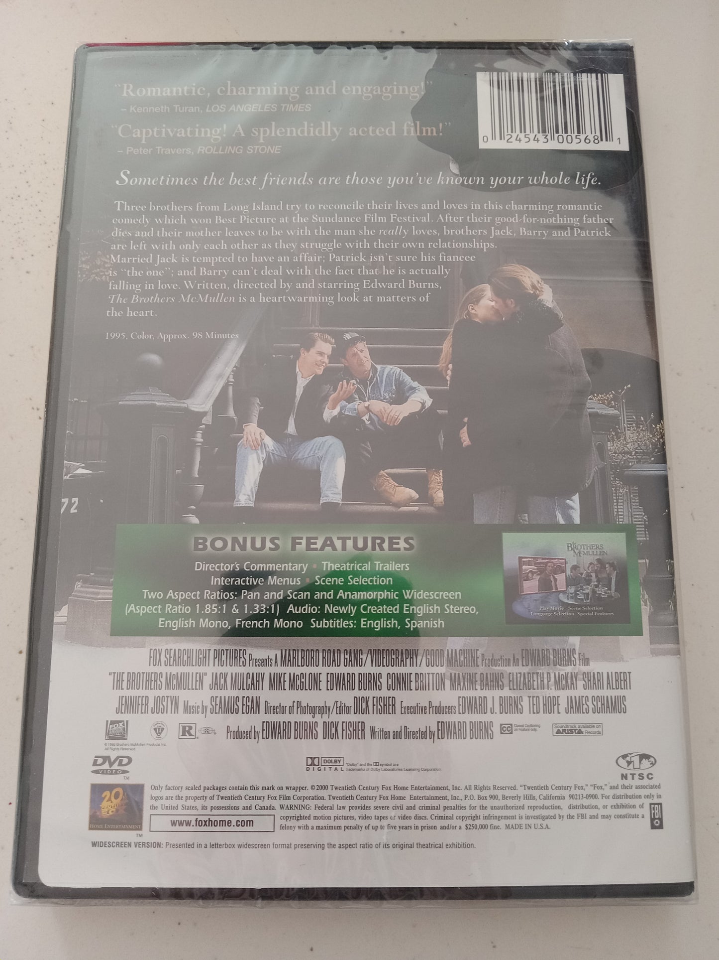 The Brothers McMullen, DVD Movie, Edward Burns Widescreen, Rated R, NEW