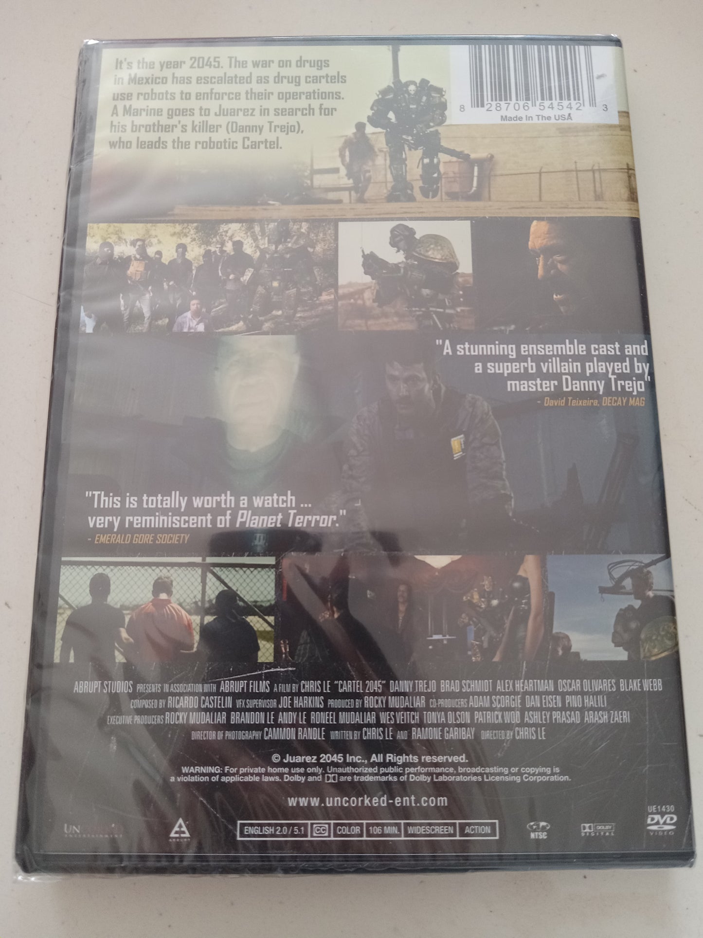 Cartel 2045, DVD Movie, Danny Trejo Widescreen, Not-Rated, NEW