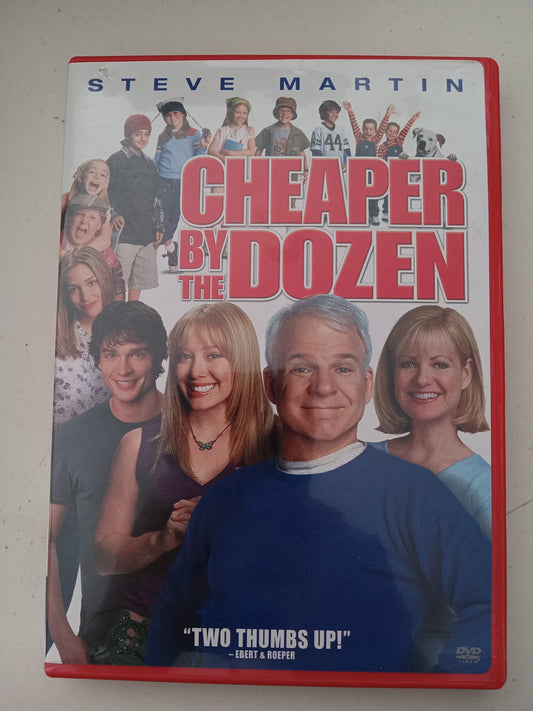 Cheaper By The Dozen, DVD Movie, Steve Martin Fullscreen & Widescreen, Rated PG, USED