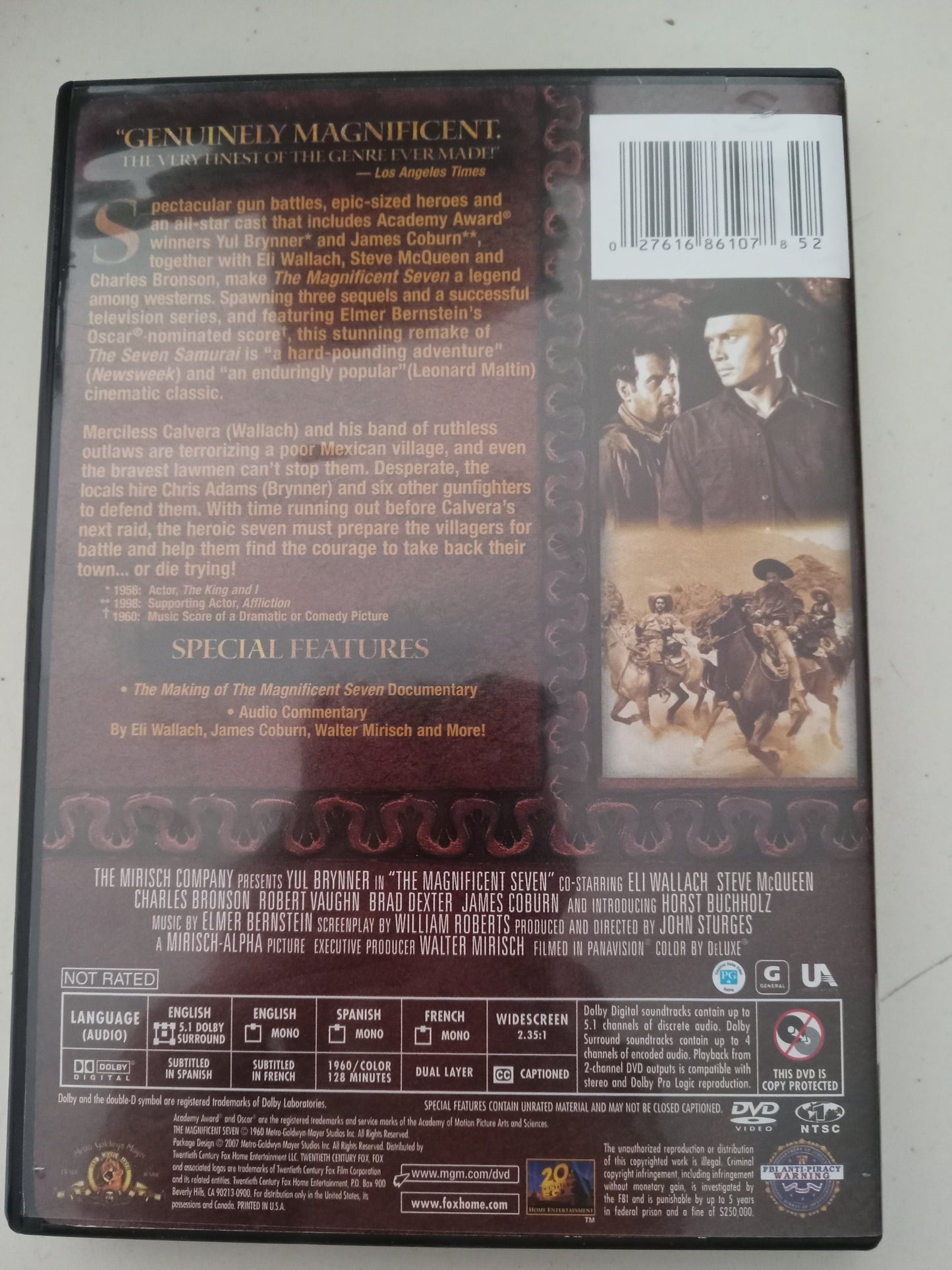 The Magnificent Seven, Special Ed. DVD Movie, Widescreen, Not Rated, NEW/USED