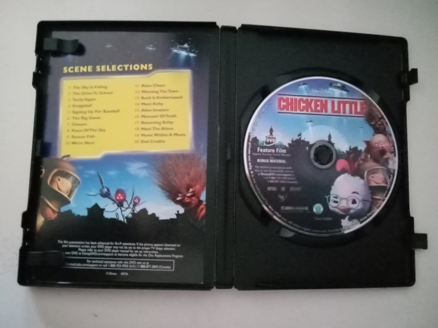 Chicken Little, Disney Animation DVD Movie, Fullscreen, Rated G, USED