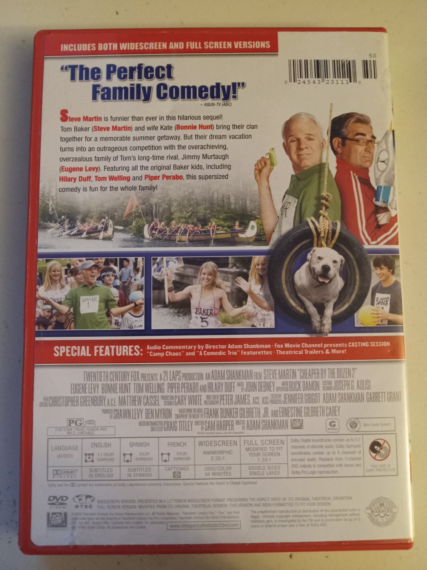 Cheaper By The Dozen 2, DVD Movie, Steve Martin Fullscreen, Widescreen, Rated PG, USED