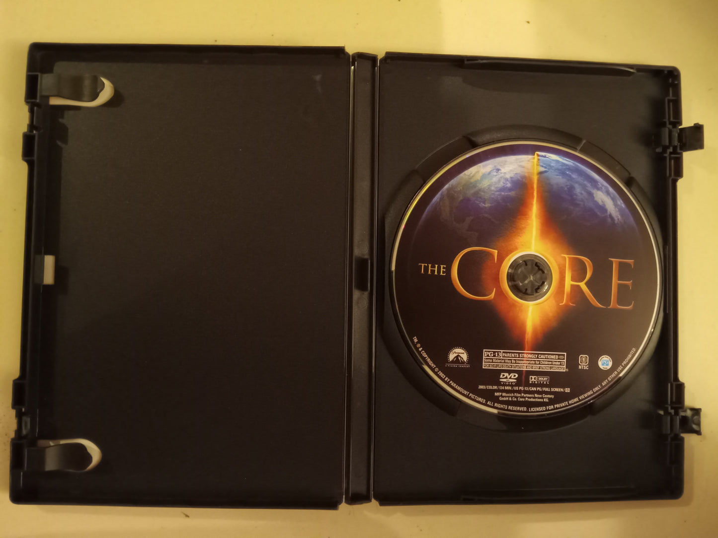 The Core, DVD Movie, Aaron Eckhart Fullscreen, Rated PG-13, USED