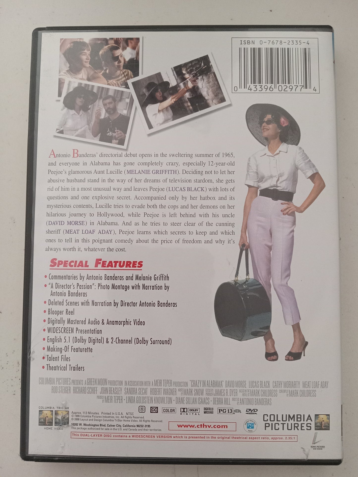 Crazy In Alabama, DVD Movie, Melanie Griffith Widescreen, Rated PG-13, USED
