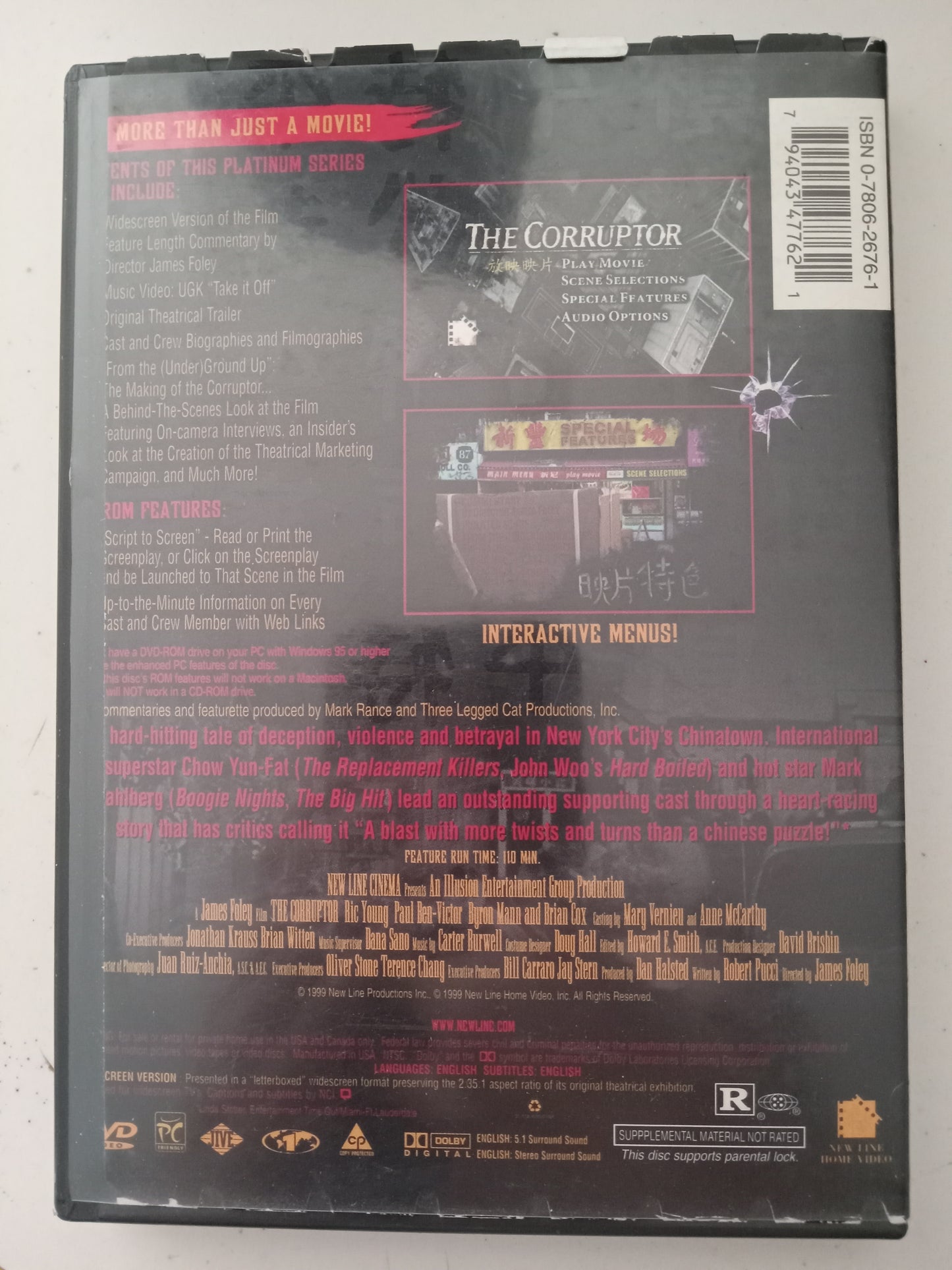 The Corruptor, DVD Movie, Mark Wahlberg Widescreen, Rated R, USED