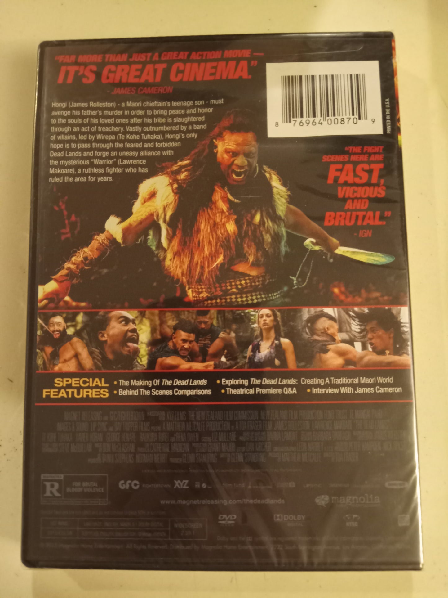 The Dead Lands, DVD Movie, James Rolleston Widescreen, Rated R, NEW