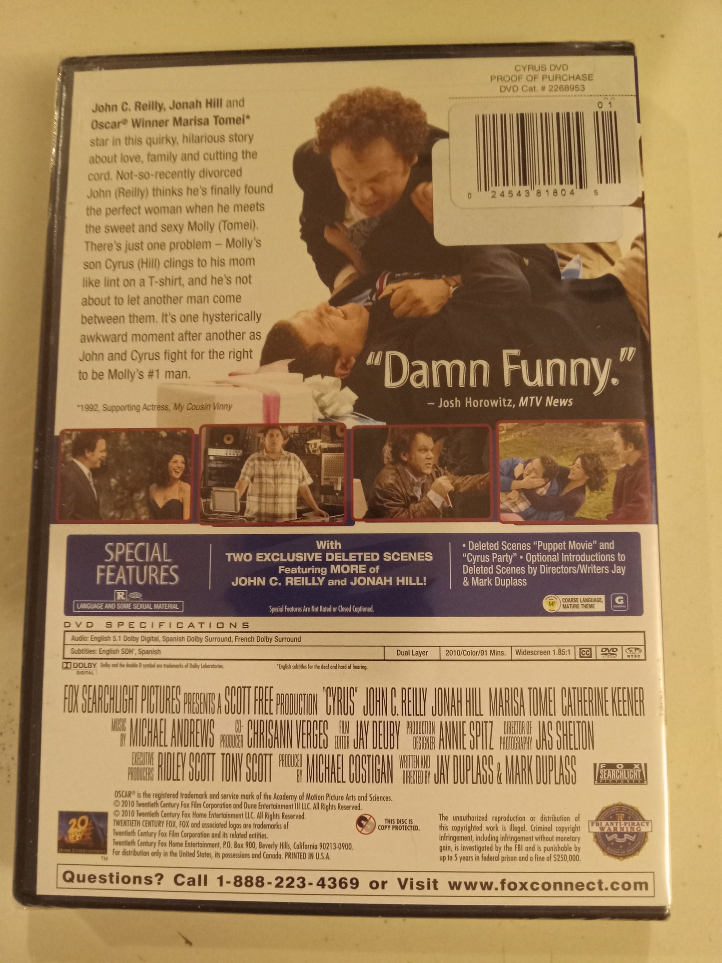 Cyrus, DVD Movie, Marisa Tomei Widescreen, Rated R, NEW