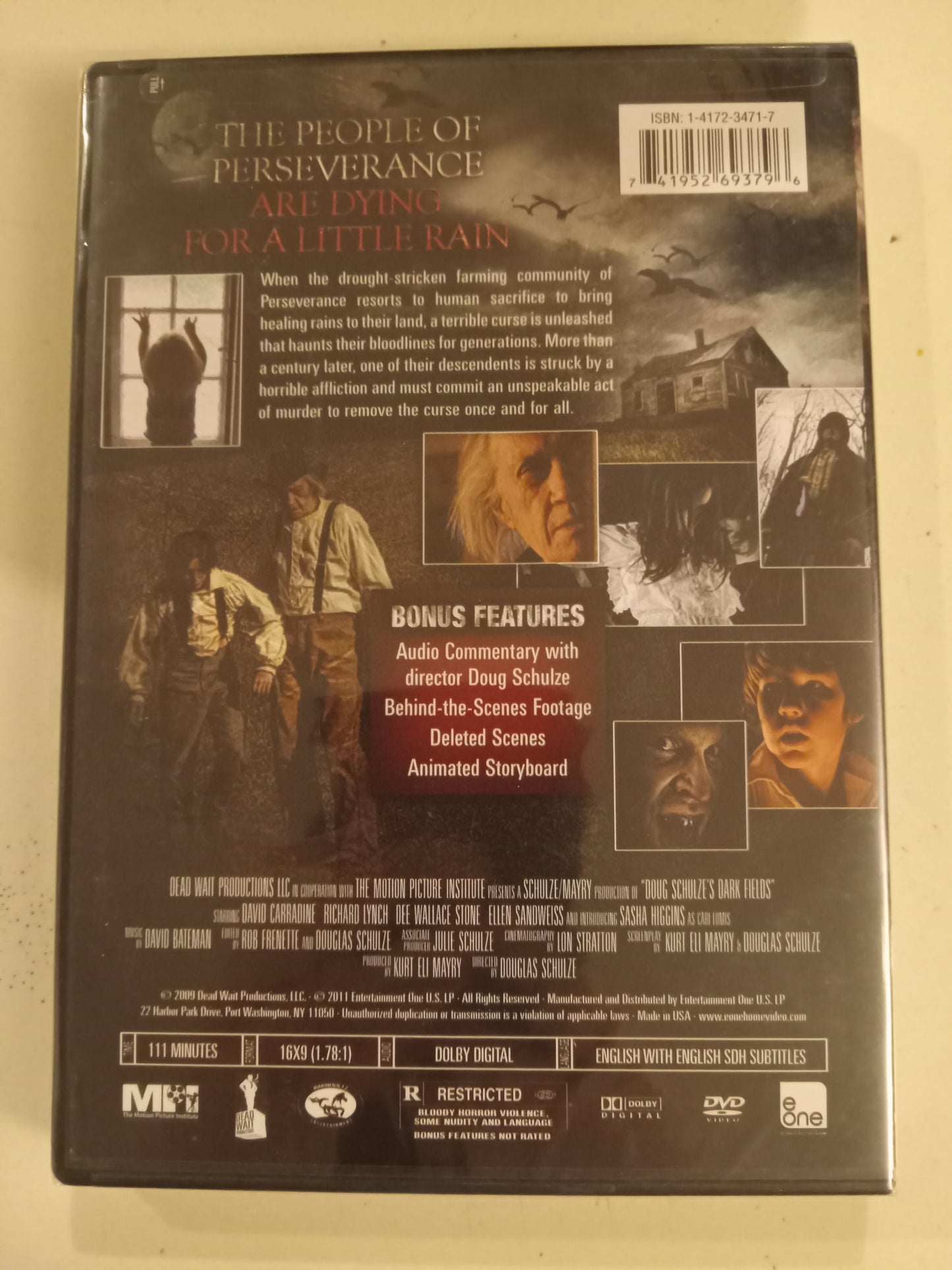 Dark Fields, DVD Movie, David Carradine Widescreen, Rated R, NEW