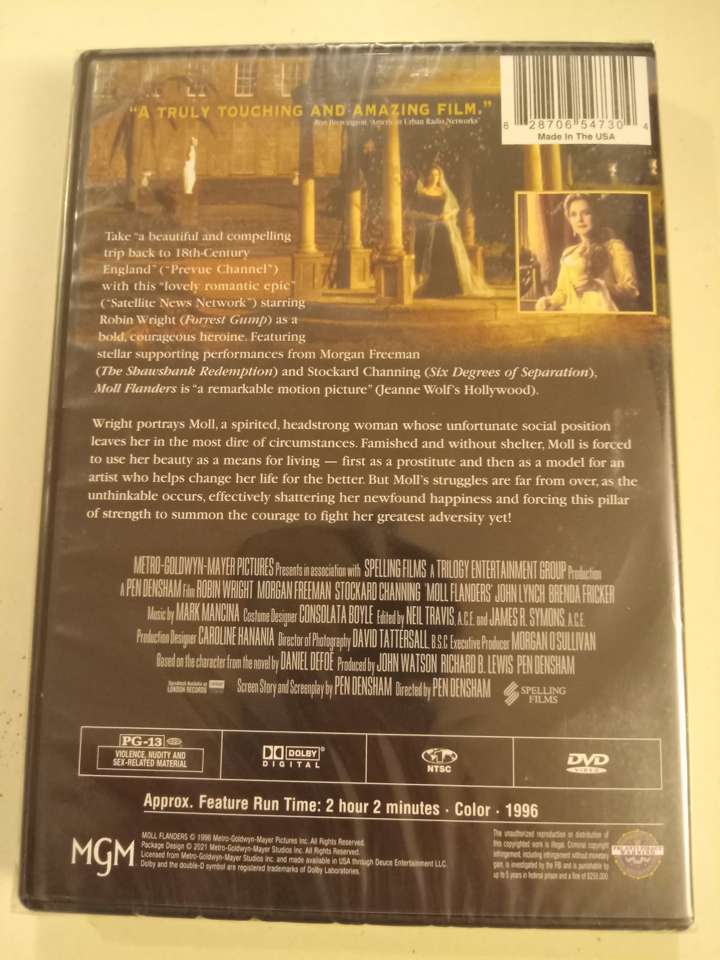 Moll Flanders, DVD Movie, Morgan Freeman Widescreen, Rated PG-13, NEW/USED