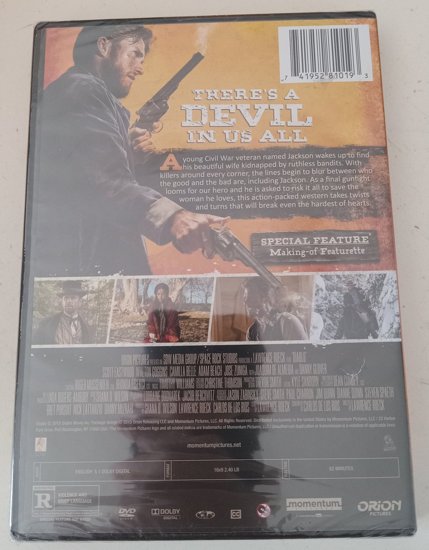 Diablo, DVD Movie, Scott Eastwood Widescreen, Not-Rated, NEW