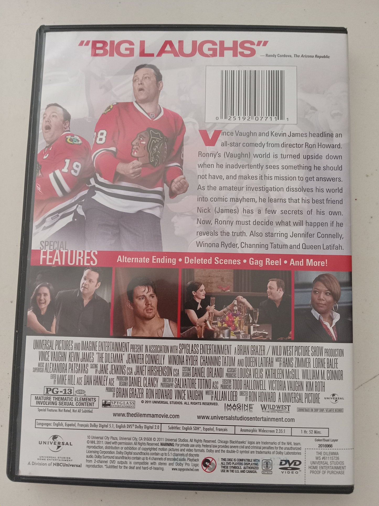 The Dilemma, DVD Movie, Vince Vaughn Widescreen, Rated PG-13, USED