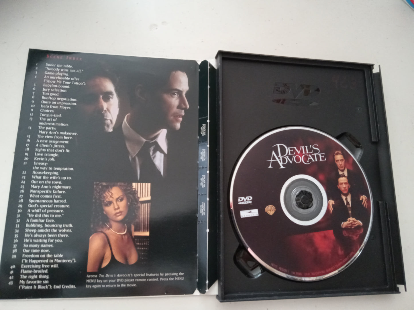 Devil's Advocate, DVD Movie, Keanu Reeves Widescreen, Rated R, USED