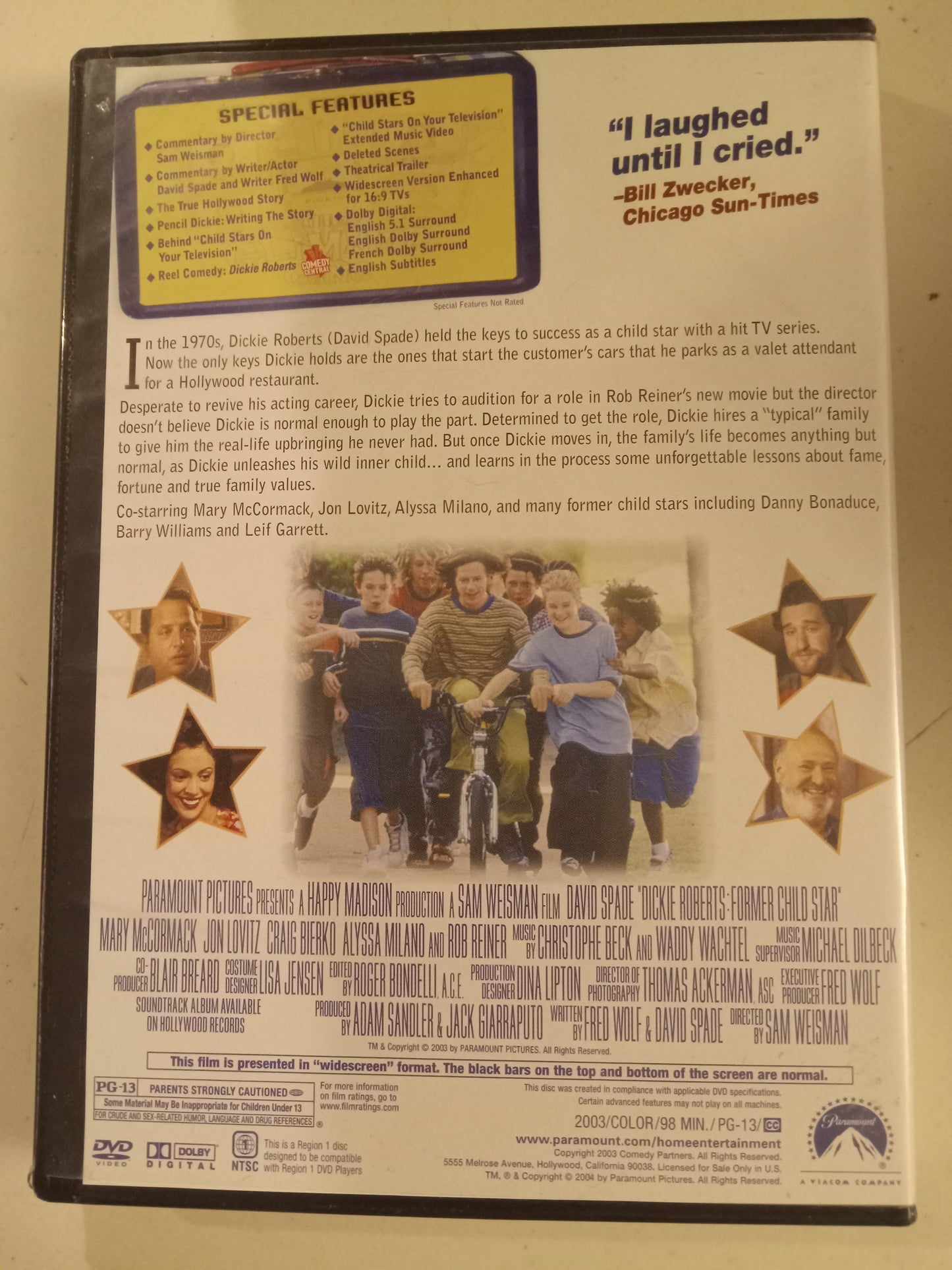 Dickie Roberts, Former Child Star, DVD Movie, David Spade Widescreen, Rated PG-13, USED