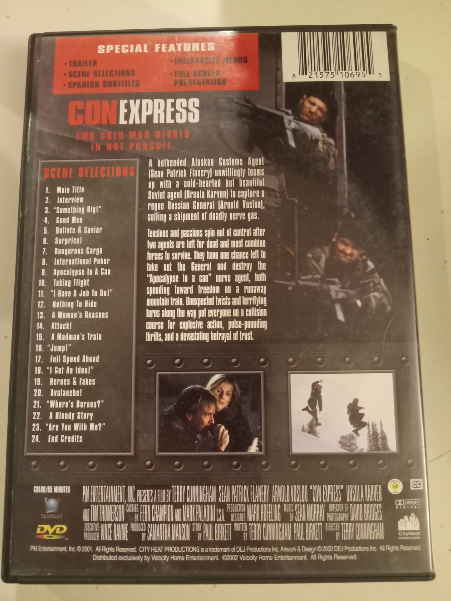 Con Express, DVD Movie, Sean Patrick Flanery Fullscreen, Not Rated, USED