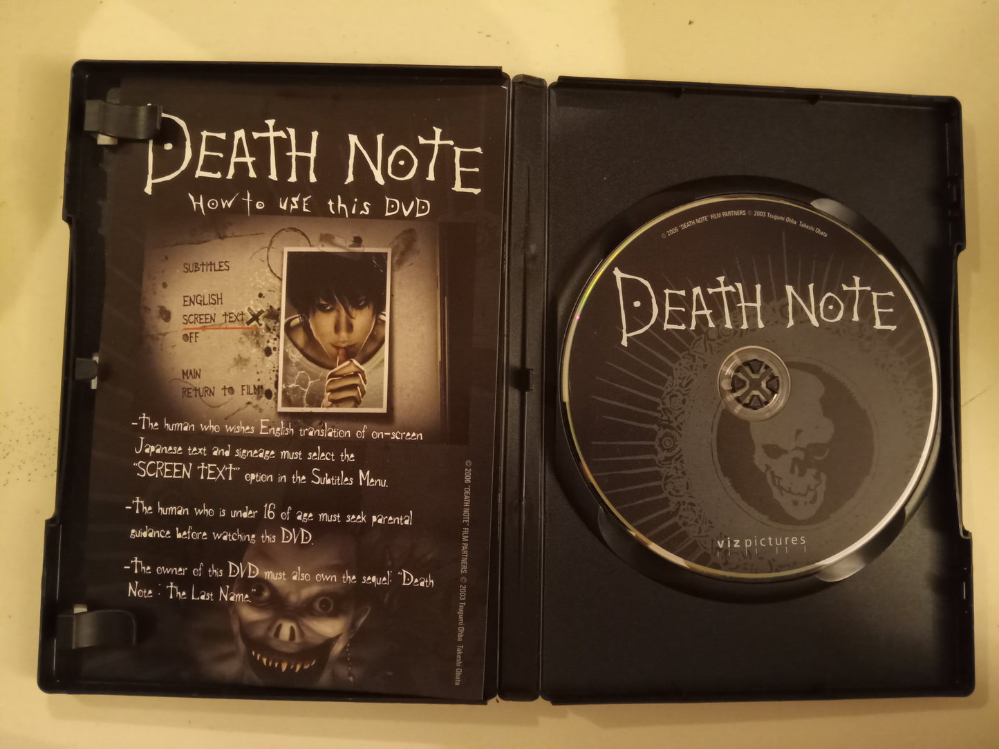 Death Note, Live Action, DVD Movie, Widescreen, Not Rated, USED