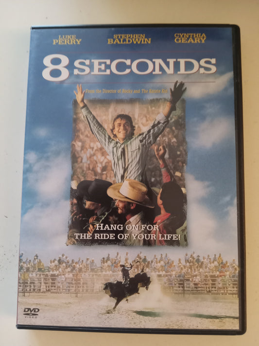 8 Seconds, DVD Movie, Luke Perry Fullscreen, Rated PG-13, USED