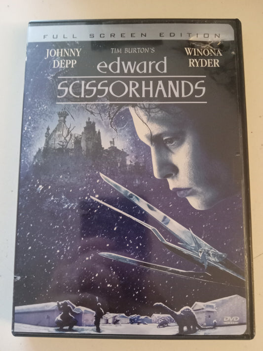 Edward Scissorhands, DVD Movie, Johnny Depp Widescreen, Rated PG-13, USED