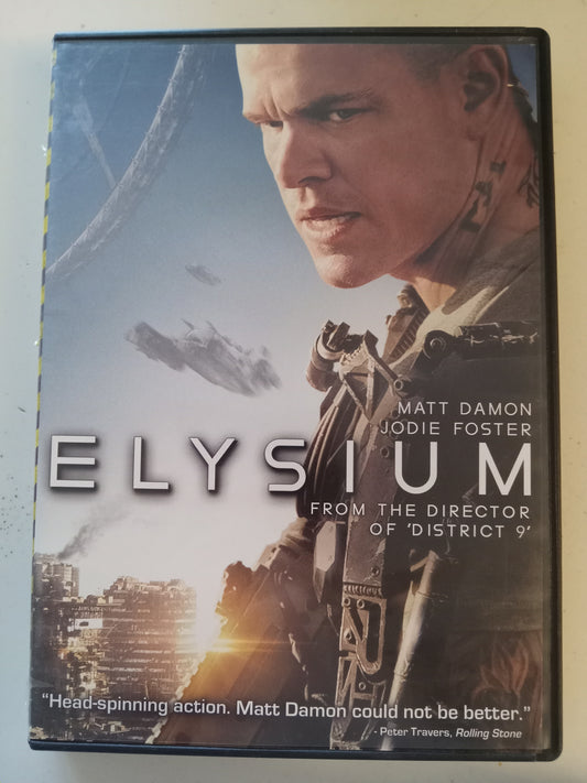 Elysium, DVD Movie, Matt Damon Widescreen, Rated R, USED
